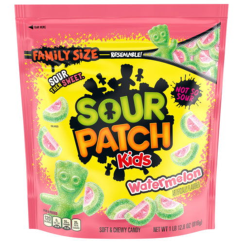 Sour Patch Kids Candy, Soft & Chewy, Watermelon, Family Size