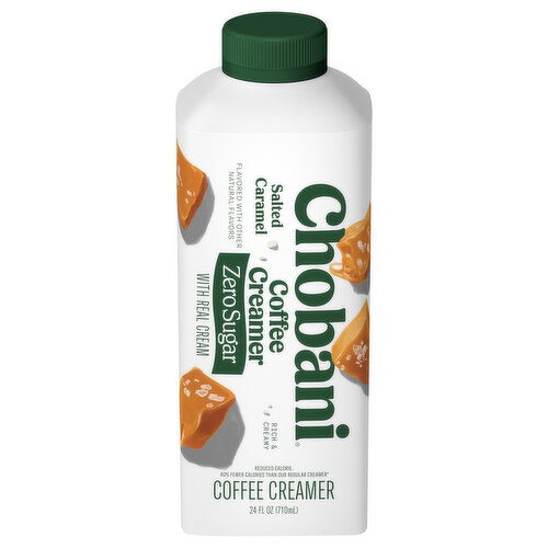 Chobani Coffee Creamer, Zero Sugar, Salted Caramel