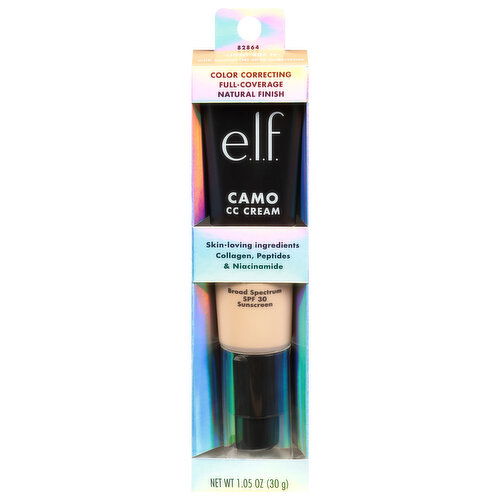 e.l.f. Camo CC Cream, Light 205 N, Broad Spectrum SPF 30