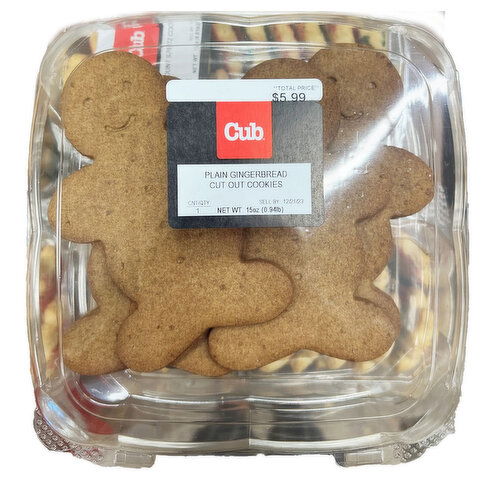 Cub Gingerbread Cut Out Cookies