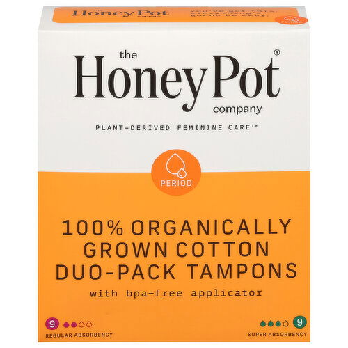 The Honey Pot Company Tampons, Regular/Super, Duo-Pack