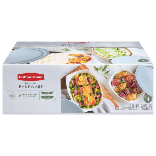 Rubbermaid Rectangle Bakeware 4pc