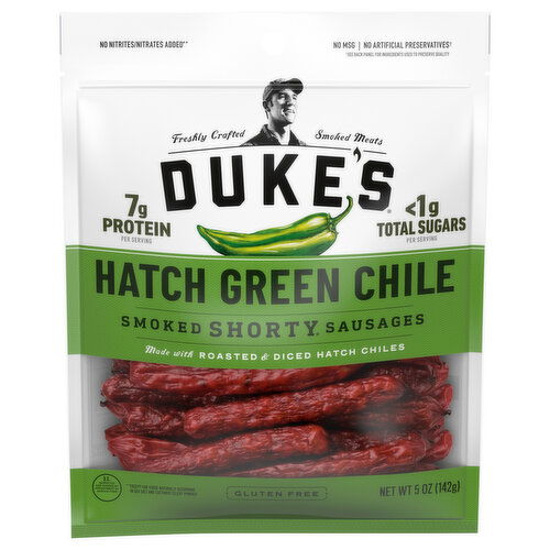 Duke's Shorty Sausage, Smoked, Hatch Green Chile