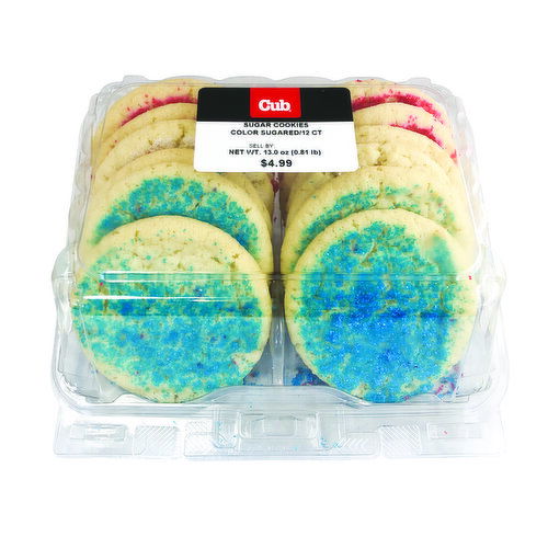 Cub Color Sugared Cookies