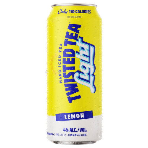 Twisted Tea Hard Iced Tea, Light, Lemon