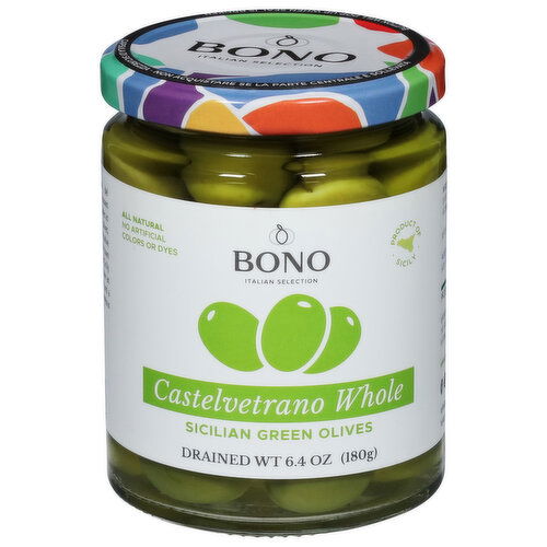 Bono Olives, Green, Sicilian, Castelvetrano Whole