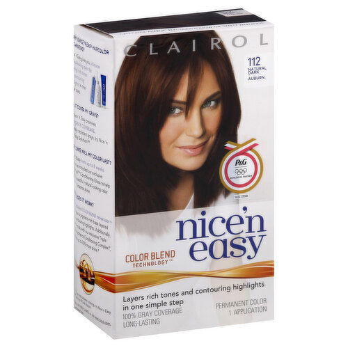 Clairol Nice 'N Easy Permanent Color, Natural Dark Auburn 112