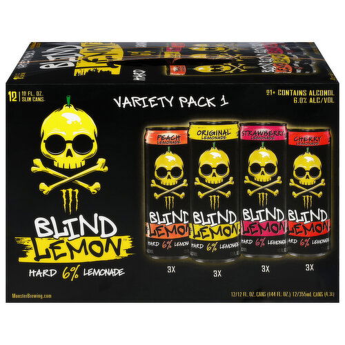 Blind Lemon Peach/Original/Strawberry/Cherry Lemonade Variety Pack