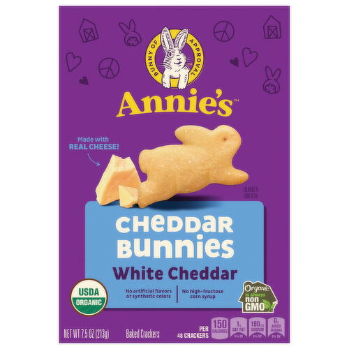 Annie's Cheddar Bunnies White Cheddar Baked Crackers