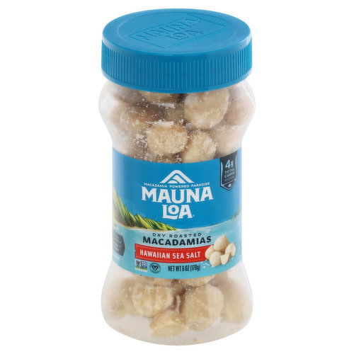 Mauna Loa Macadamias, Hawaiian Sea Salt, Dry Roasted
