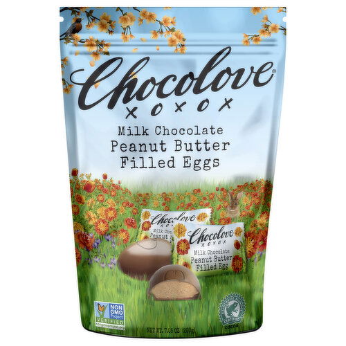 Chocolove Milk Chocolate Eggs, Peanut Butter Filled