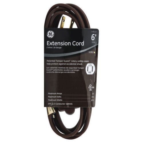 GE Extension Cord, Indoor, 6 Feet