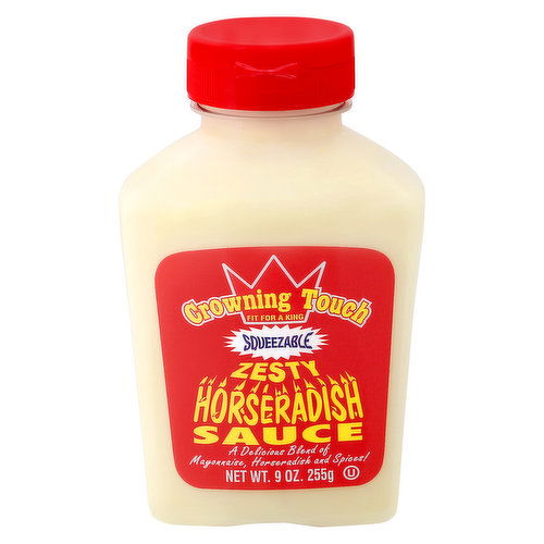 Crowning Touch Horseradish Sauce, Zesty, Squeezable