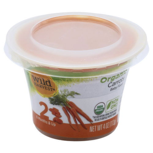 Wild Harvest Baby Food, Organic, Carrots, 2 (6 Months & Up)