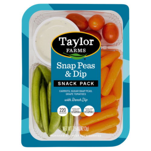 Taylor Farms Snack Pack, Snap Peas & Dip