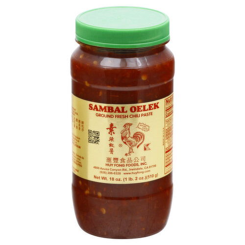 Huy Fong Chili Paste, Fresh, Ground, Sambal Oelek