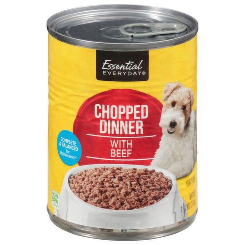 Essential Everyday Dog Food, with Beef, Chopped Dinner