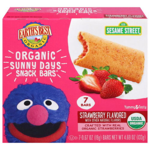 Earth's Best Organic Organic Sunny Days Strawberry Flavored Snack Bars