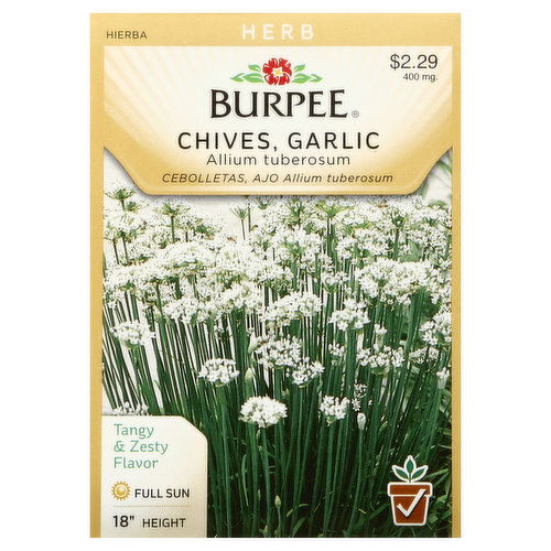 Burpee Seeds, Chives, Garlic