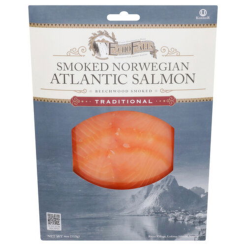 Echo Falls Salmon, Atlantic, Norwegian, Smoked, Traditional