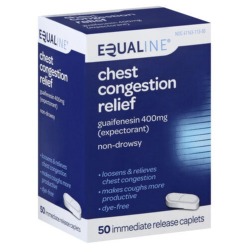 Equaline Chest Congestion Relief, 400 mg, Immediate Release Caplets