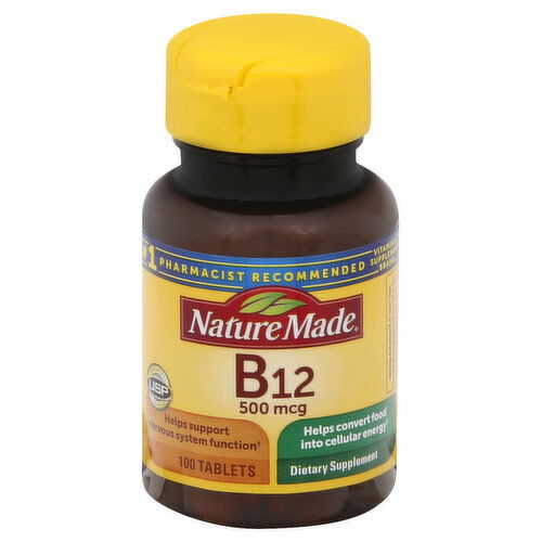 Nature Made Vitamin B12, 500 mcg, Tablets