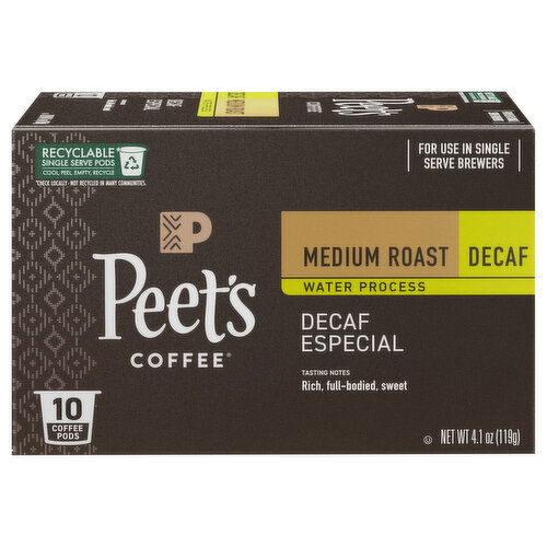 Peet's Coffee Medium Roast Decaf Especial Coffee