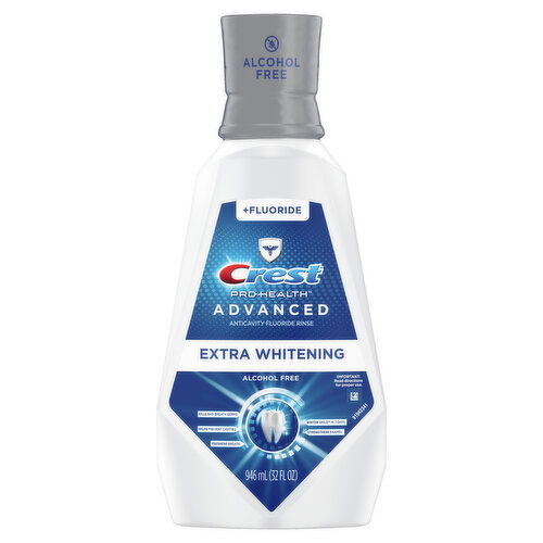 Crest Pro Health Advanced Pro-Health Advanced Mouthwash, Alcohol Free, Extra Whitening, Energizing Mint Flavor