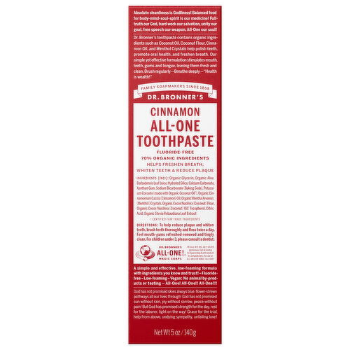 Dr. Bronner's All-One Cinnamon Toothpaste