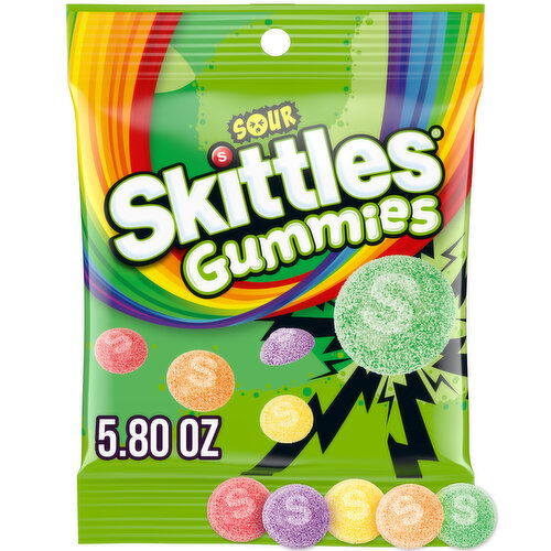 Skittles SKITTLES Sour Gummies Gummy Candy Assortment, 5.8 oz Bag