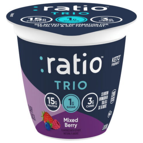 Ratio Trio Dairy Snack, Mixed Berry