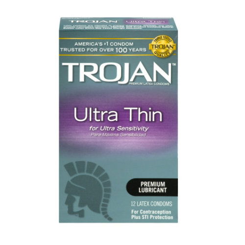 Trojan Condoms Sensitivity Ultra Thin Lubricated Latex