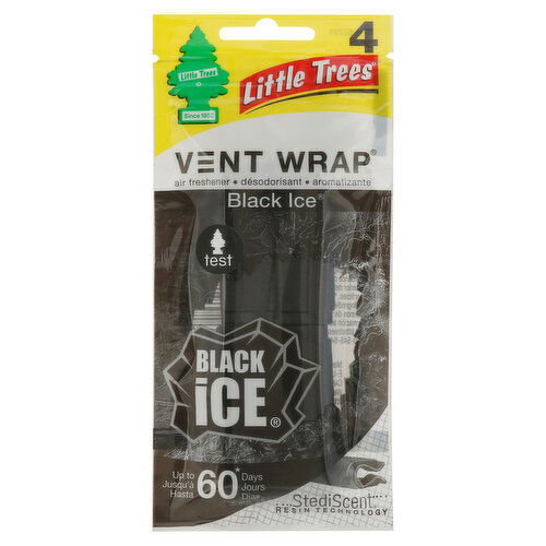 Little Trees Vent Wrap Air Freshener, Black Ice