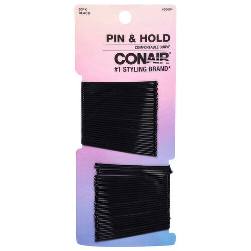 Conair Black Comfortable Curve Pin & Hold