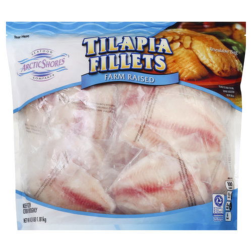 Arctic Shores Tilapia Fillets, Farm Raised