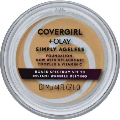 CoverGirl + Olay Simply Ageless Foundation, + Titanium Dioxide Sunscreen, Buff Beige 225