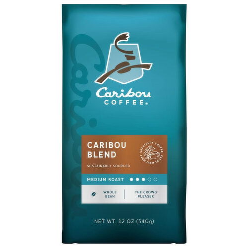 Caribou Coffee Coffee, Caribou Blend, Medium Roast, Whole Bean