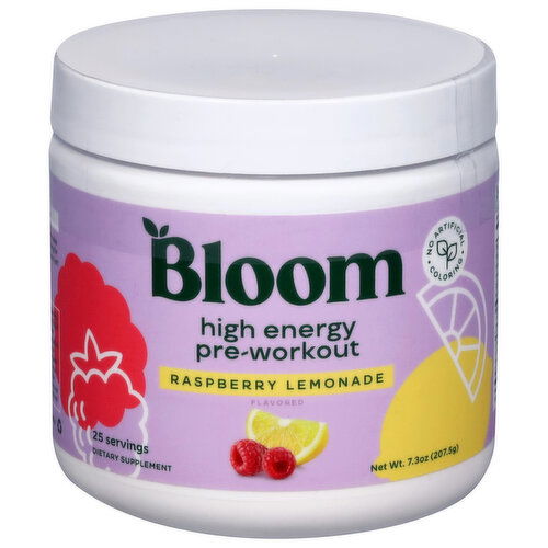 Bloom High Energy Raspberry Lemonade Pre-Workout