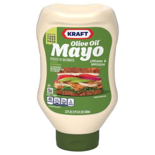 Kraft Mayonnaise, Reduced Fat, Olive Oil