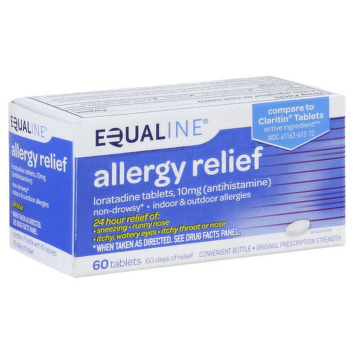 Equaline Allergy Relief, 10 mg, Original Prescription Strength, Tablets