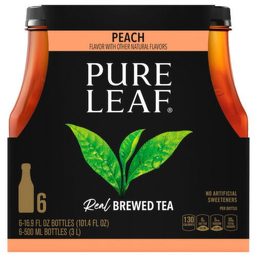 Pure Leaf Brewed Tea, Real, Peach