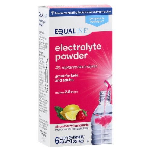 Equaline Electrolyte Powder, Strawberry Lemonade, Packets