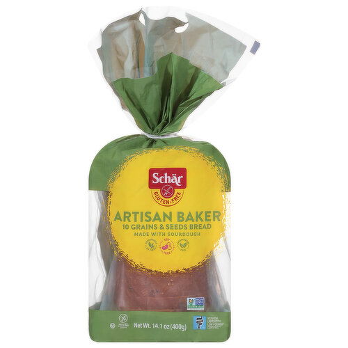 Schar Bread, Gluten-Free, 10 Grains & Seeds, Artisan Baker