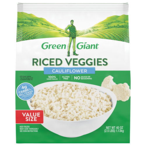 Green Giant Cauliflower, Riced Veggies, Value Size