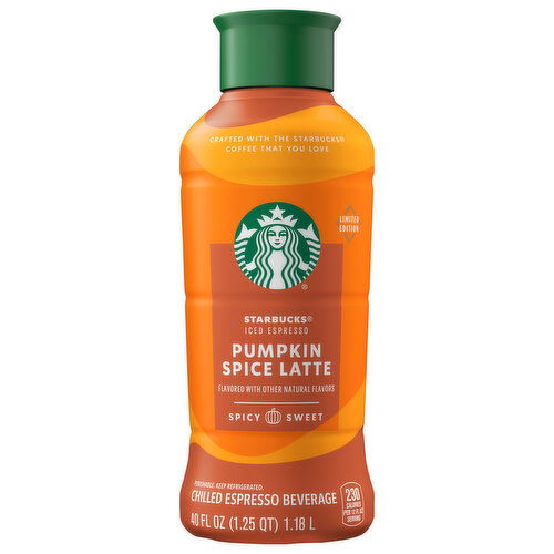 Starbucks Iced Espresso, Spicy Sweet, Pumpkin Spice Latte