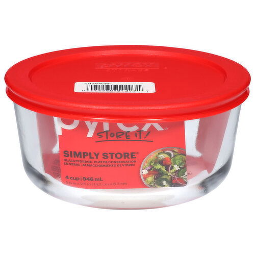Pyrex Glass Storage, Simply Store, 4 Cup (946 ml)
