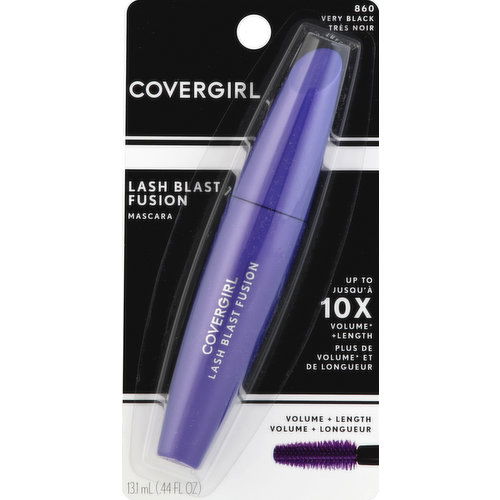 CoverGirl LashBlast Fusion Mascara, Volume + Length, Very Black 860