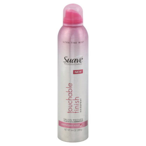 Suave Professionals Hairspray, Touchable Finish, Ultra Fine Mist, Lightweight Hold