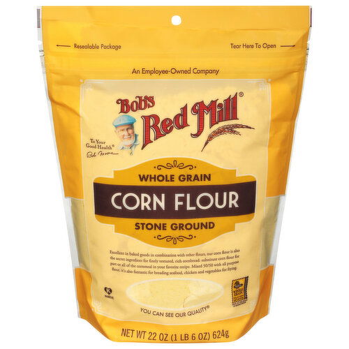 Bob's Red Mill Corn Flour, Whole Grain, Stone Ground