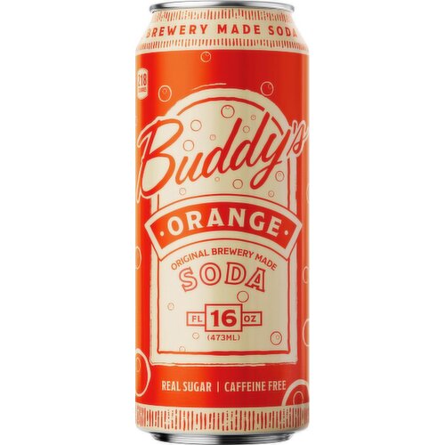 Buddy's Soda Orange Soda Can